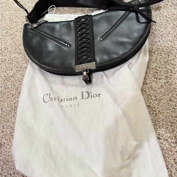 Dior Black Leather Shoulder Bag - Picture 1 of 9